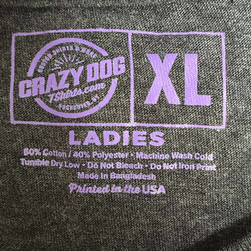 NEW Crazy Dog T-Shirts Novelty Green Glitter Heart Graphic T-shirt - Picture 5 of 7